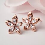 K18 ピンクゴールド フラワーピアス